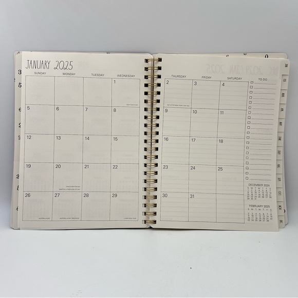 Rae Dunn 2025. (Royal Purple) 12-month Planner Journal Soft Leather Cover - Picture 7 of 12